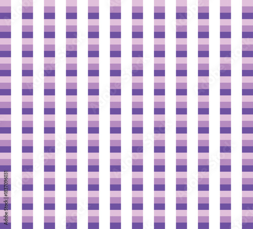Seamless geometric pattern of purple and lavender stripes in a checkered design