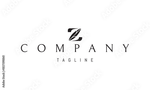 A vector logo featuring an abstract image the letter Z combined with a leaf, symbolizing nature, freshness, and modern identity.