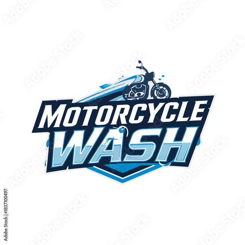 Motorcycle Wash Logo Design Very Cool