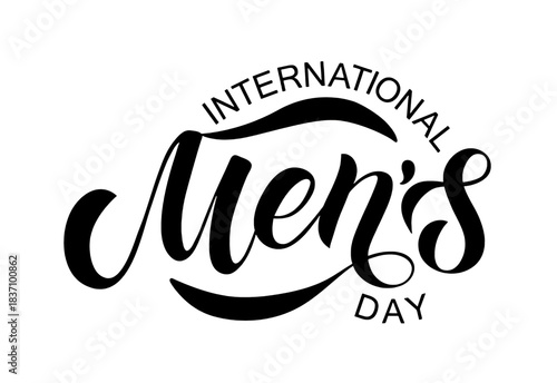 Hand sketched International Men's day text