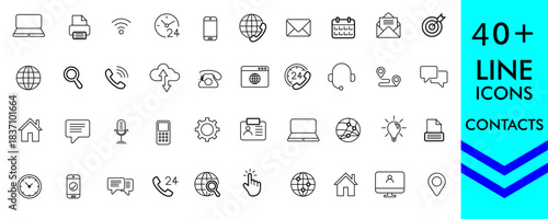 vector alphabet set. Blue and white vector alphabet and number icon set for web and media communication