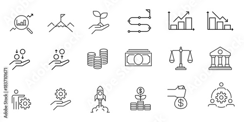 set of zodiac symbols. Zodiac signs vector icon set for web and design. Vector Winner Line Art Icon Set