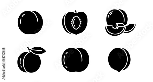 Abstract graphic elements on black background for design projects