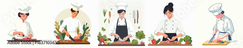 Women work as chef 
