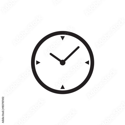 Clock timer icon round stopwatch silhouette