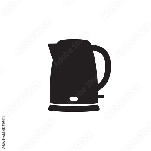 Electric kettle household silhouette icon