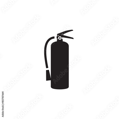 Fire extinguisher icon safety equipment silhouette
