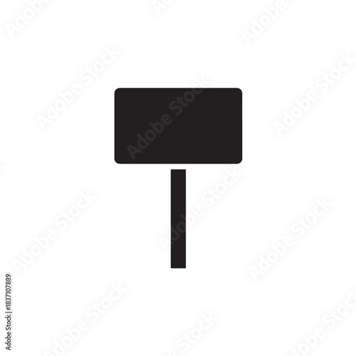 School facility signboard silhouette icon