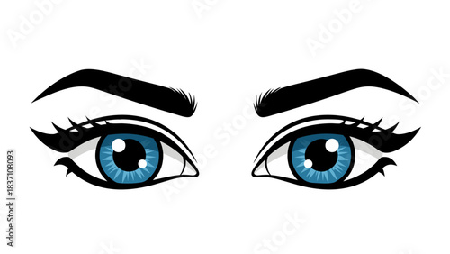 black and white eyes