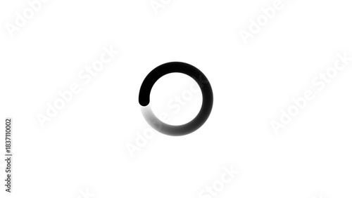 Simple circular loading spinner icon with gradient effect, isolated on a white background, representing progress and waiting