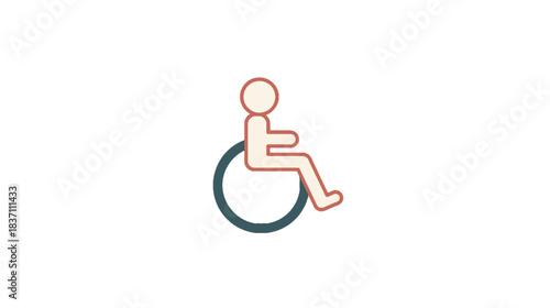Blue disabled parking sign icon symbol for accessible wheelchair button vector illustration