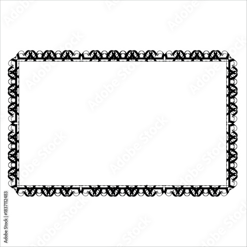 Vintage decorative vector frame in Gothic style - elegant black vector frame on white background, EPS10,  middle ages, hallowen, Christmas.
