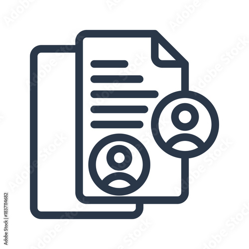 User Profile Document Icon for Identity and Registration File Management