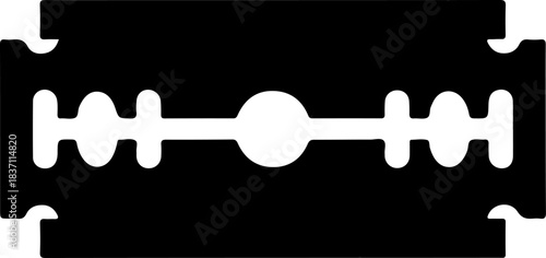 razor blade silhouette vector illustration