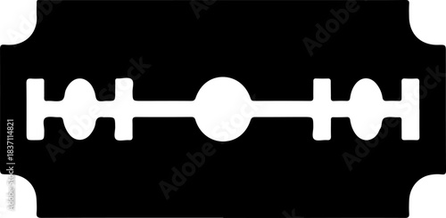 razor blade silhouette vector illustration