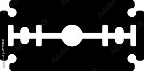razor blade silhouette vector illustration