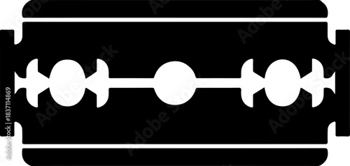 razor blade silhouette vector illustration