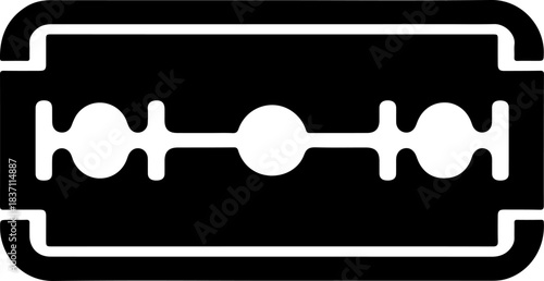 razor blade silhouette vector illustration