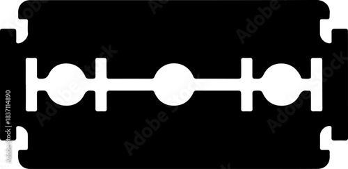 razor blade silhouette vector illustration