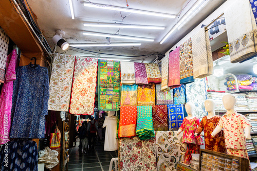 Handmade clothes in markets of Jaipur 