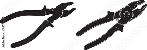 pliers silhouette vector