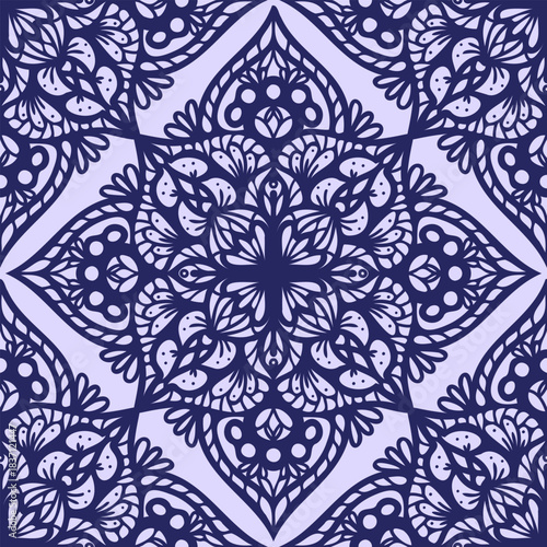 vintage seamless pattern inspired by art nouveau floral motifs, featuring elegant botanical with ornate lines and symmetry, perfect for textile, wallpaper, packaging, fabric, and stationery design