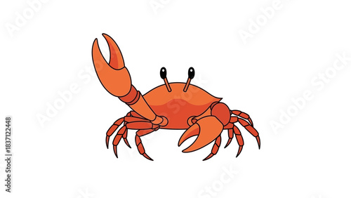 vector illustration of a crab