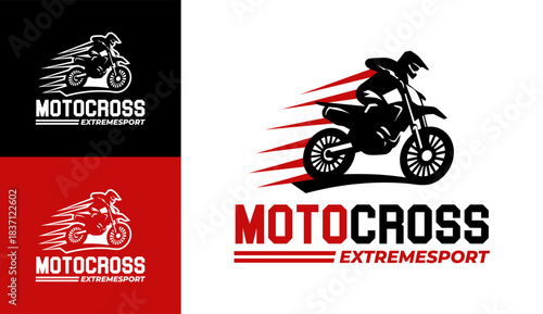 Motocross Logo Dirt Track Racing Emblem