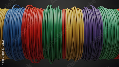 Vibrant spools of colorful 3D printing filament ready for advanced prototyping and manufacturing projects