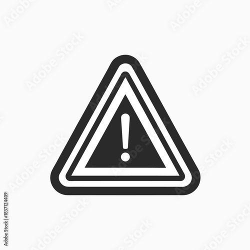 danger warning editable stroke outline template