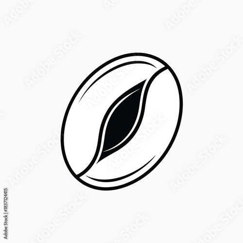  decaf coffee bean with slash editable template