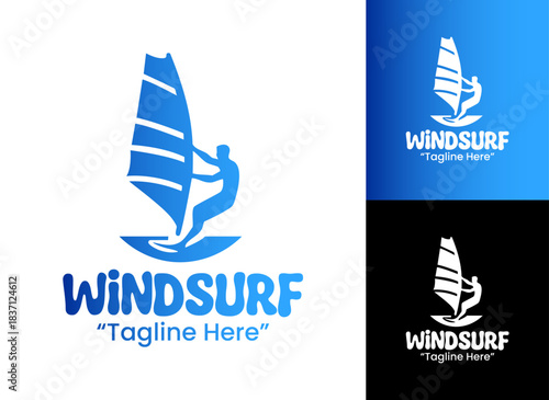 Windsurf Logo Bold Wave Motion Icon