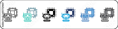 Artificial Intelligence Single Icon Pack Multistyle