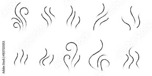 Smoke steam silhouette icon or logo illustration