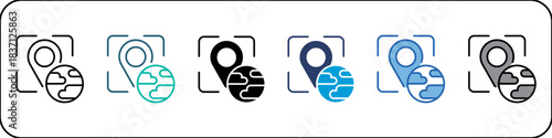 Geolocation Single Icon Pack Multistyle