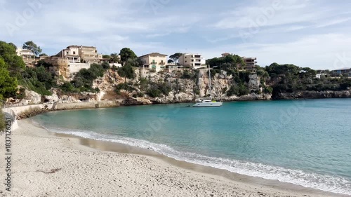 2025-11-01 Porto Cristo, Mallorca, beach and promenade of Porto Cristo, Balearic Islands, Mallorca, Spain