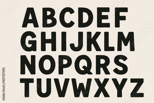 Letters alphabet trendy modern set minimal simple icon ui outline collection display