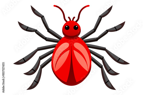 High-quality illustration of a tick insect with realistic detail and color. This vector graphic shows the tick’s body structure, legs, and texture, perfect for educational, scientific, and medical pur