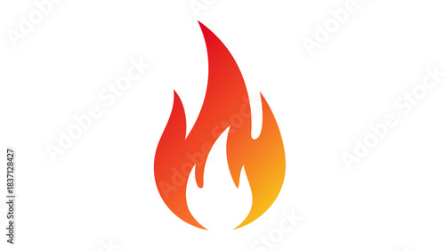 Fiery Red Orange Flame Igniting Abstract Silhouette on Black Background Vibrant Energy and Heat Symbolizing Power and Passion with Gradient Colors Creating Dynamic Visual Impact