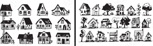 Home Vector Illustration, House Architecture Design, Real Estate Icon Pack, Building Construction Clipart, Property Development Vector, Residential Structure Design, Modern Home Graphic, Cottage House