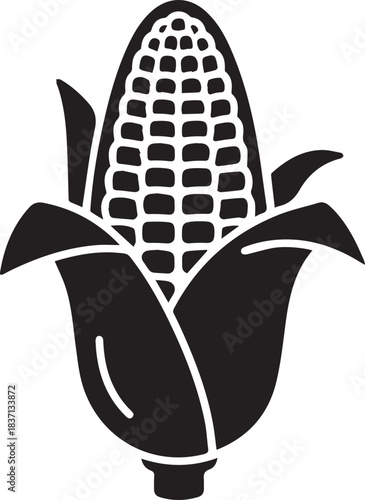 A vibrant and detailed illustration of a ripe corn cob perfect for agricultural themes food packaging or harvest celebrations