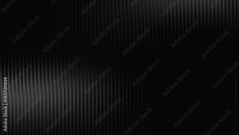 Obraz premium gradient glass lines effect black background futuristic cool glow soft waves animation Vertical Lines Ribbed Texture Gradient Lighting Modern