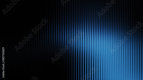 light sky blue gradient glass lines effect black background futuristic cool glow soft waves animation Vertical Lines Ribbed Texture Gradient Lighting Modern