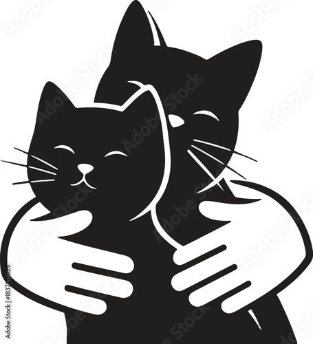 Cat Love Silhouette – Pet Friendship
