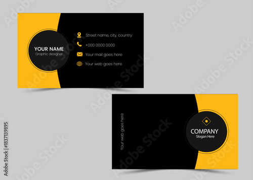 Business card design template, Clean professional business card template, visiting card, business card template.