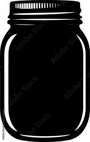 Decorative jar silhouette vector illustration