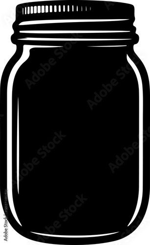 Decorative jar silhouette vector illustration