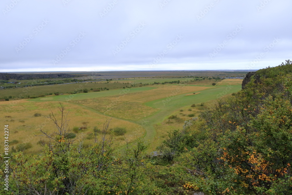 Fototapeta premium The Asbyrgi Canyon in north Iceland