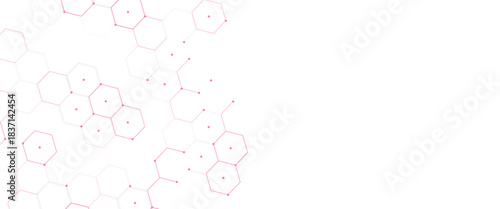 Vector Modern Tech Hexagon Network Corner Background
