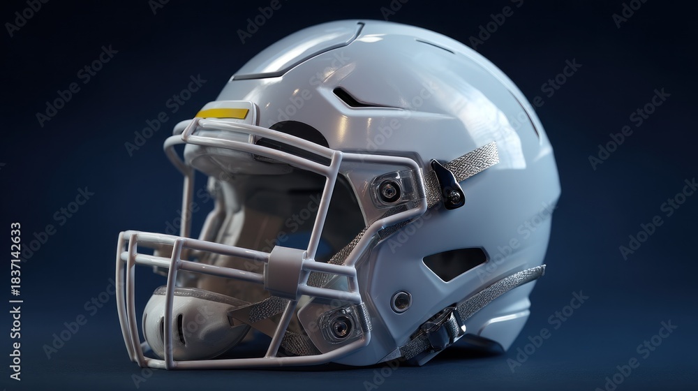 Fototapeta premium White football helmet closeup